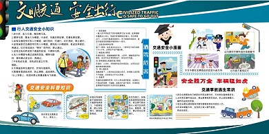 交通规则安全教育知识宣传栏展板