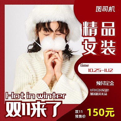 双11预售大促女装双十一电商主图