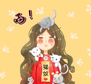 棕黄猫奴喵朋友圈封面