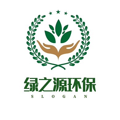 绿色LOGO树叶环保标志