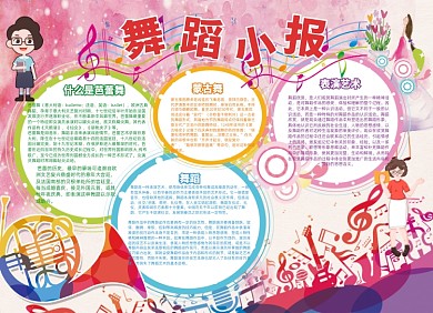 中小学生舞蹈小报手抄报