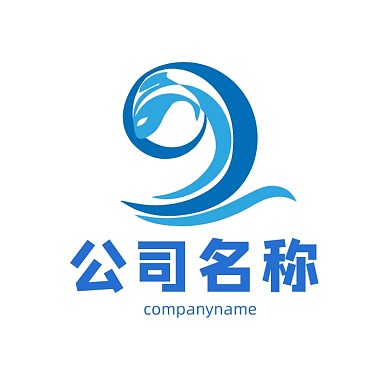 动感鲸鱼商务标志LOGO
