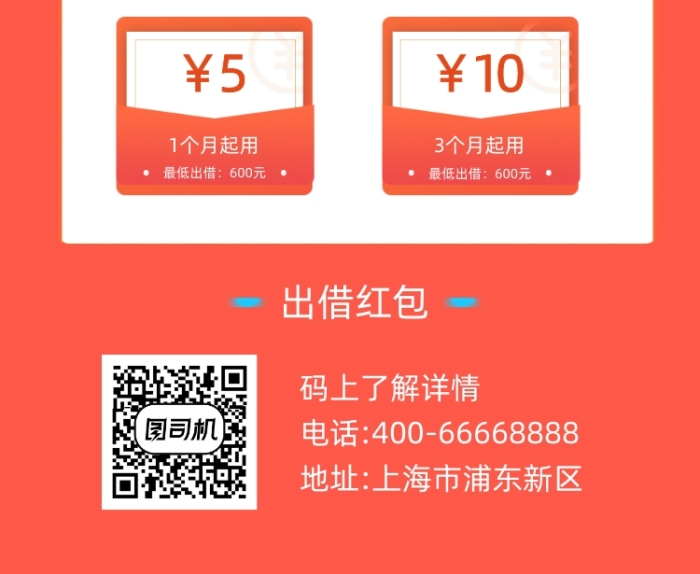 炒股金融理财橙色大气手机长图