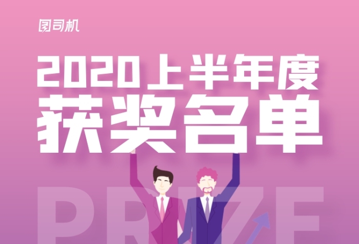 企业上半年度获奖名单扁平手机海报
