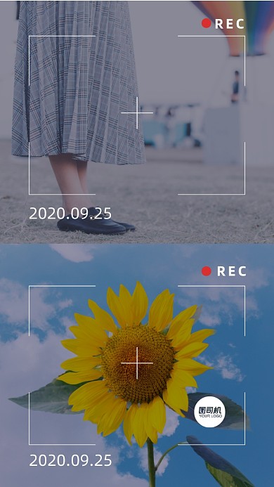 手机相册拼图海报