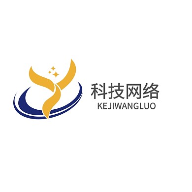扁平蓝色科技网络LOGO