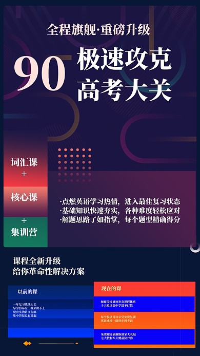 极速攻克高考大关手机海报