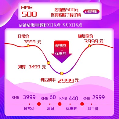 双十一618活动促销说明化妆品降价美妆主图