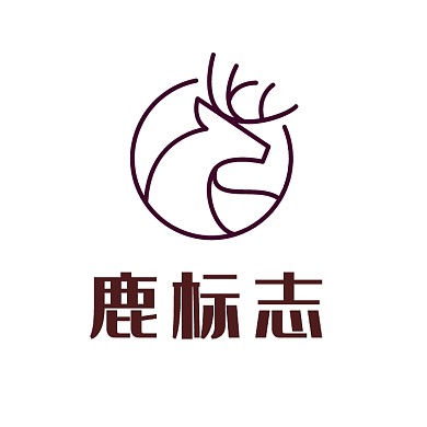 鹿标志线条LOGO企业