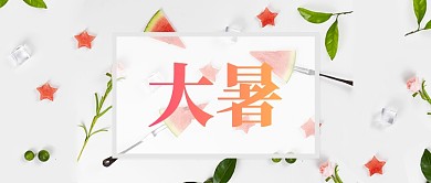 摄影清新文艺大暑二十四节气公众号首图