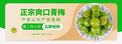 生鲜水果青梅梅子淘宝电商banner