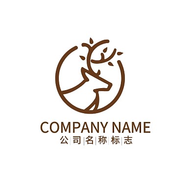 典雅创意鹿公司标志
