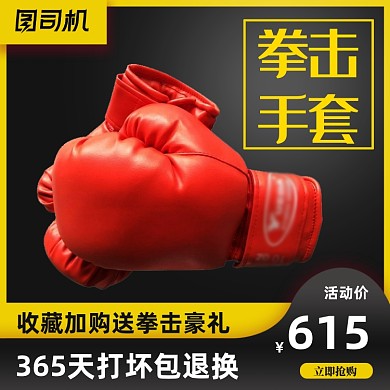 拳击手套健身器材运动主图直通车模板设计