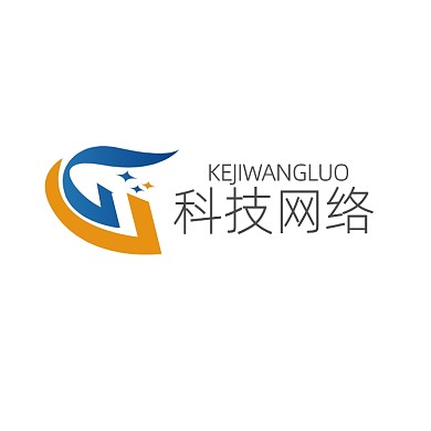 蓝黄色科技网络标志设计