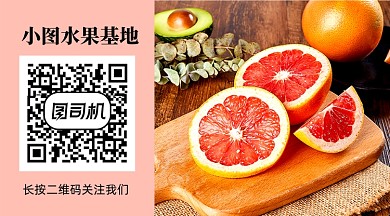 简约水果基地促销宣传关注二维码