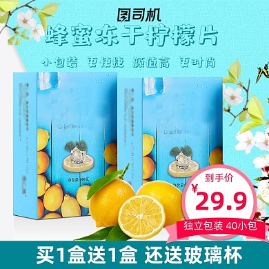 夏季美食节茶叶花茶蜂蜜柠檬片主图