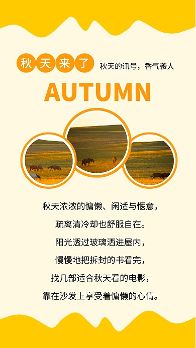 秋季旅游简约时尚文章配图