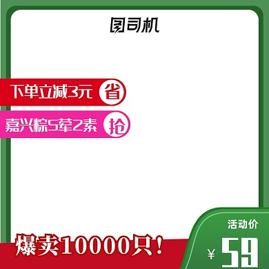 绿色端午节食品粽子促销电商主图