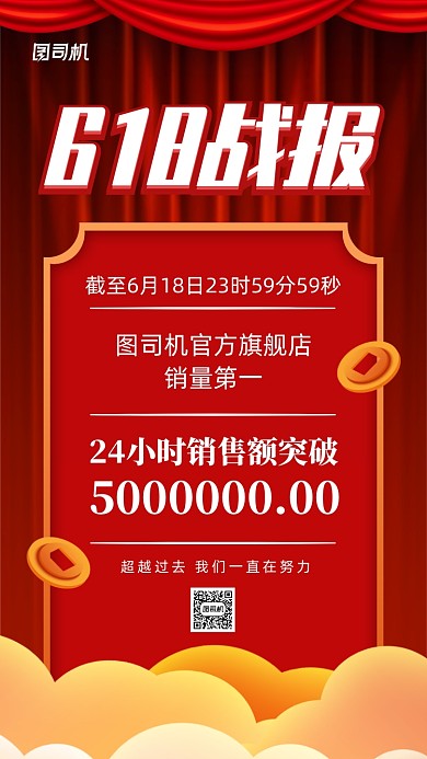 618销售战报创意手机海报
