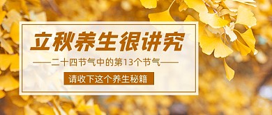 立秋节气秋季摄影图公众号首图