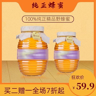 野生蜂蜜电商直通车主图