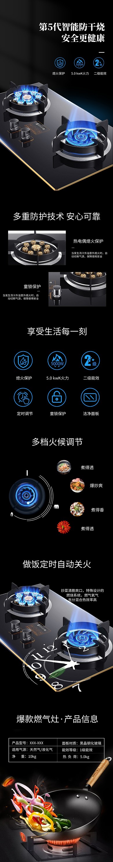抽油烟机厨房燃气灶淘宝电商详情页