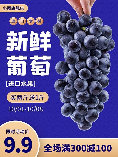 新鲜果蔬水果葡萄提子电商主图