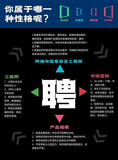 招聘海报简约设计时尚风格