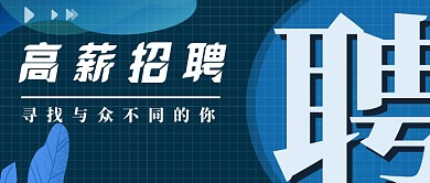 个性招聘蓝色风格