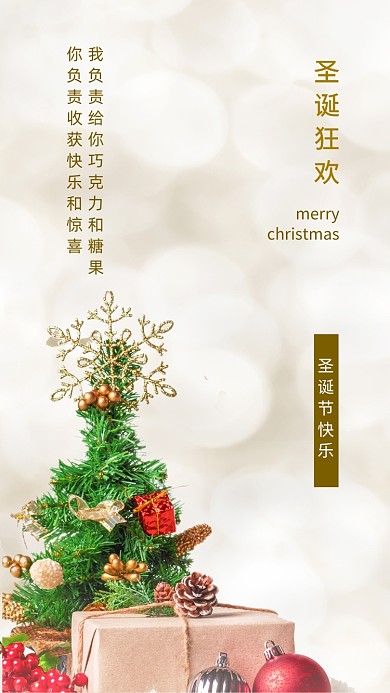 圣诞节狂欢促销简约时尚文章配图