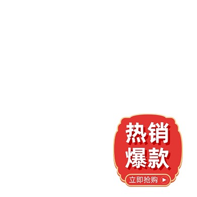双十一年货节红色简约热销爆款图标