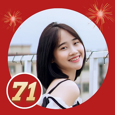 国庆快乐红色大气微信头像