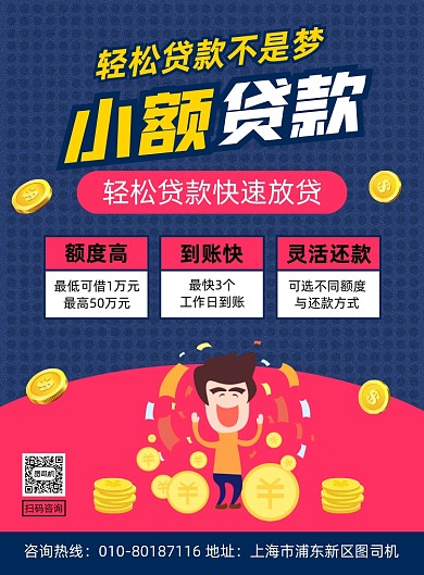 小额贷款金融投资宣传印刷海报