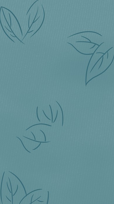 蓝色叶子插画手机壁纸
