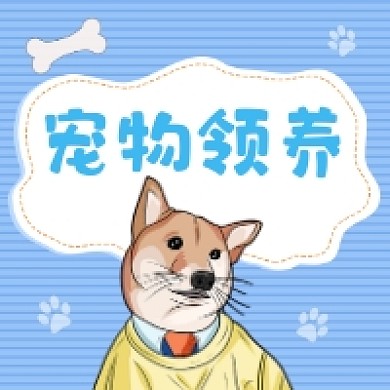 宠物领养可爱插画公众号次图