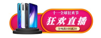 双11直播弹窗数码手机电脑导航胶囊