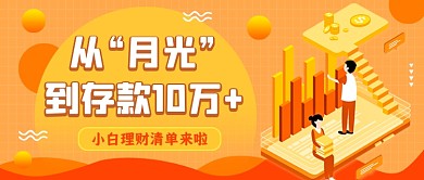 投资理财黄色渐变公众号首图