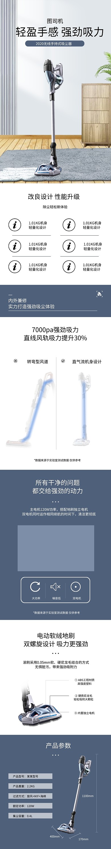 家电吸尘器家居日用淘宝电商详情页
