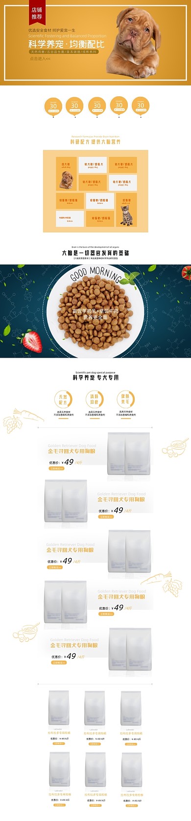 宠物用品猫粮狗粮电商首页