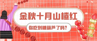红色卡通冰糖葫芦公众号首图