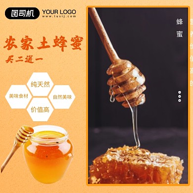 农家土蜂蜜细节展示功能功效主图