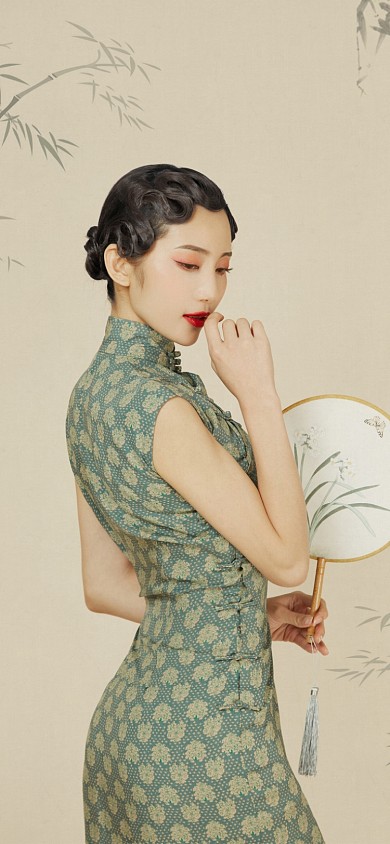 复古旗袍美女写真手机壁纸