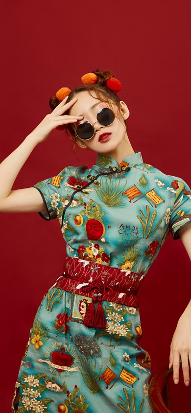 中国风国潮美女写真手机壁纸