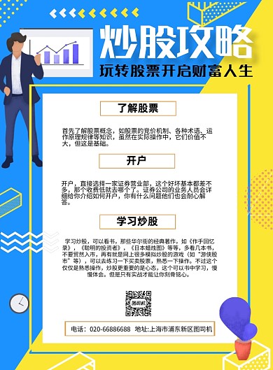 股票炒股攻略印刷海报