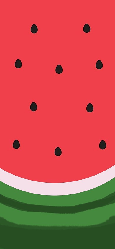 西瓜切片创意手绘手机壁纸