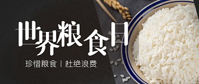 世界粮食日简约风公众号首图
