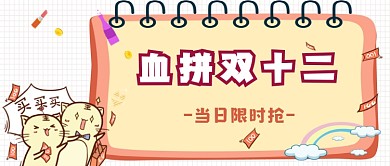 血拼双十二当日限购公众号首图