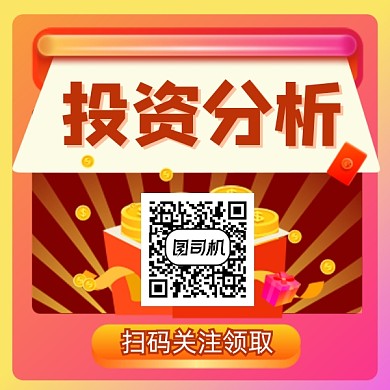 投资分析理财大气简约方形二维码