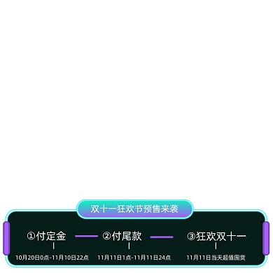 双11预售活动进度条促销标签