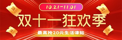 双十一卡狂欢季美团海报